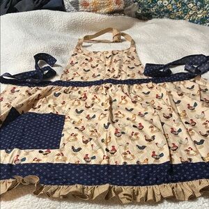 Charming women Apron Dress with Chicken Print